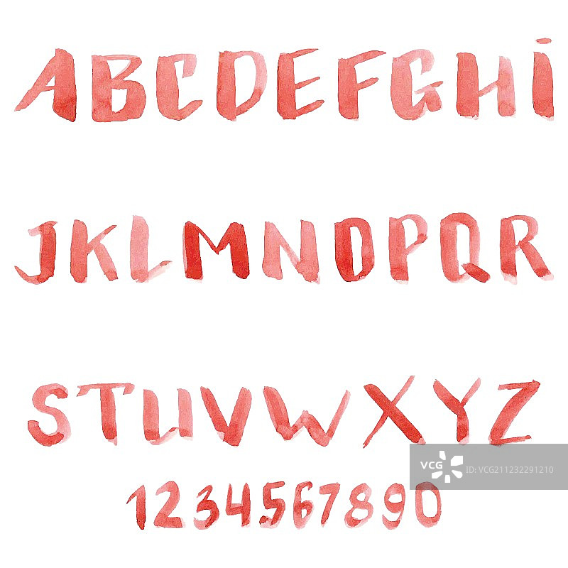 水彩手写字体合集图片素材