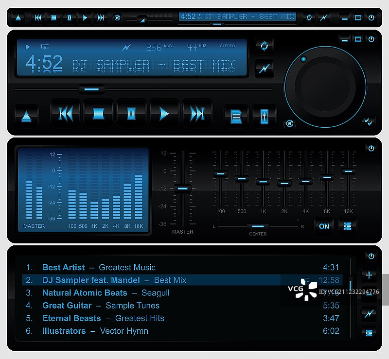 多媒体播放器界面图片素材