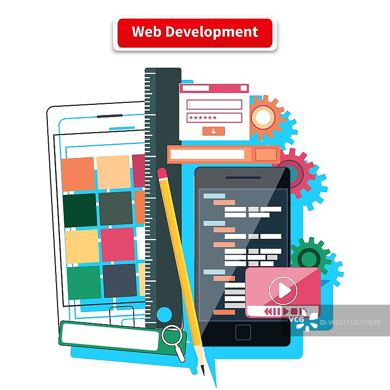 网页开发概念图片素材