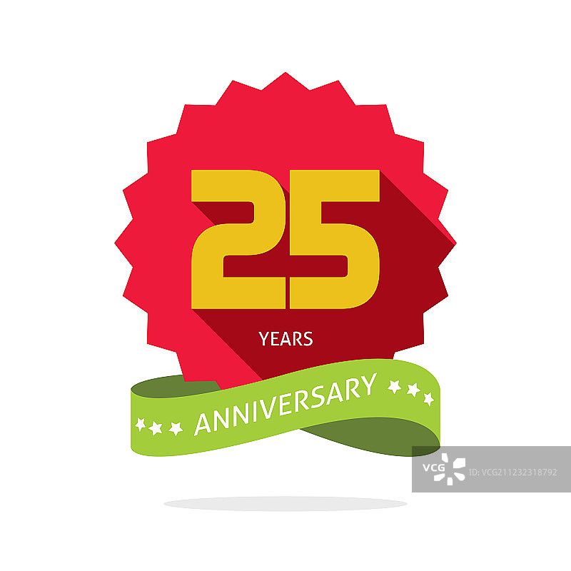 25周年纪念标签标志徽章图片素材