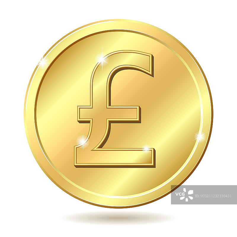 金色硬币英镑图片素材