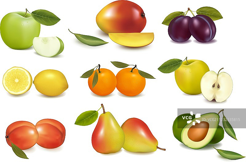 一组甜美的水果图片素材