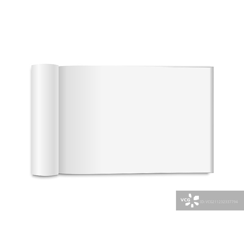 空白打开的杂志图片素材