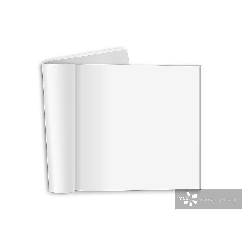 空白打开的杂志图片素材