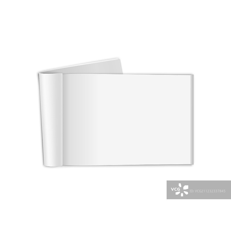 空白打开的杂志图片素材