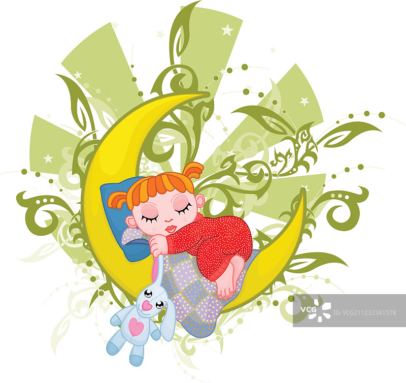 做梦的女孩图片素材