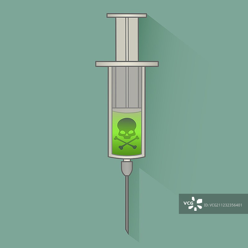 带有骷髅头的注射器图片素材