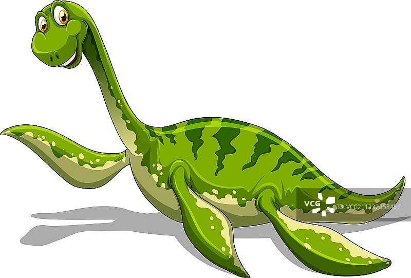 长颈绿色恐龙图片素材