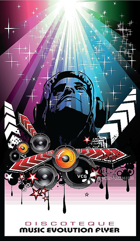 迪斯科音乐演变图片素材