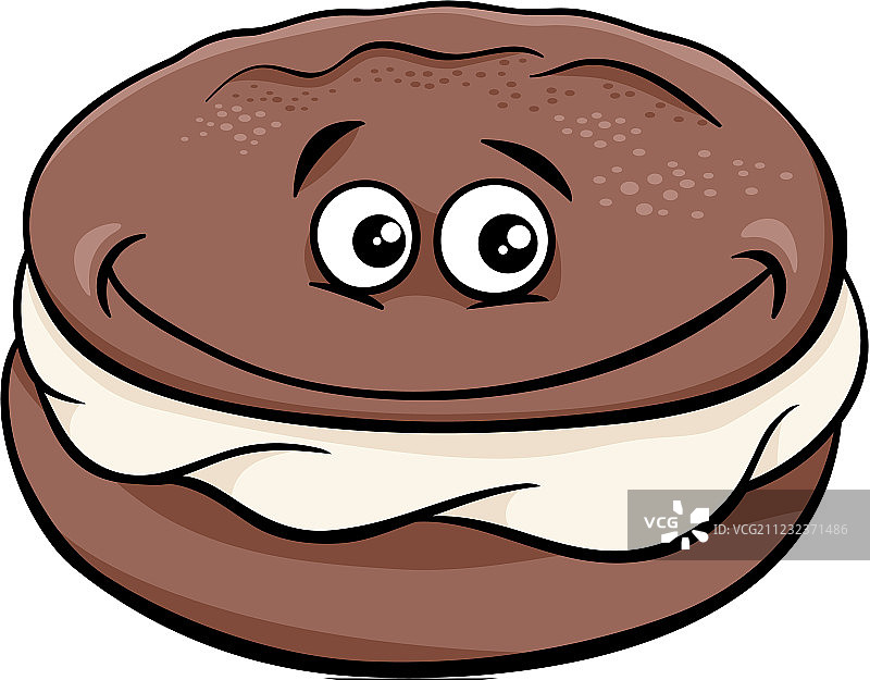 奶油夹心饼卡通图片素材