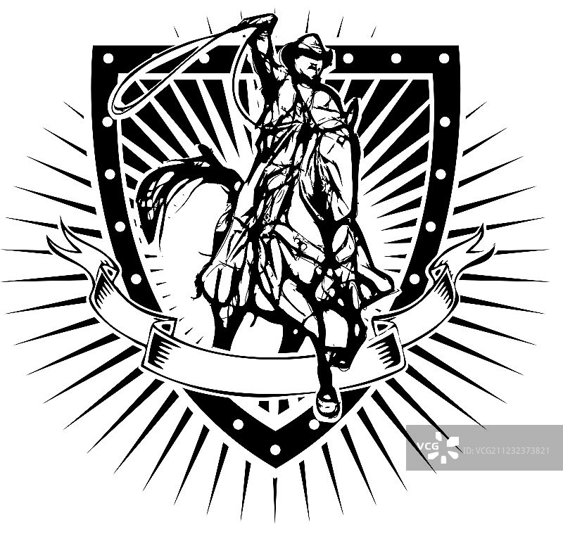 牛仔盾牌图片素材