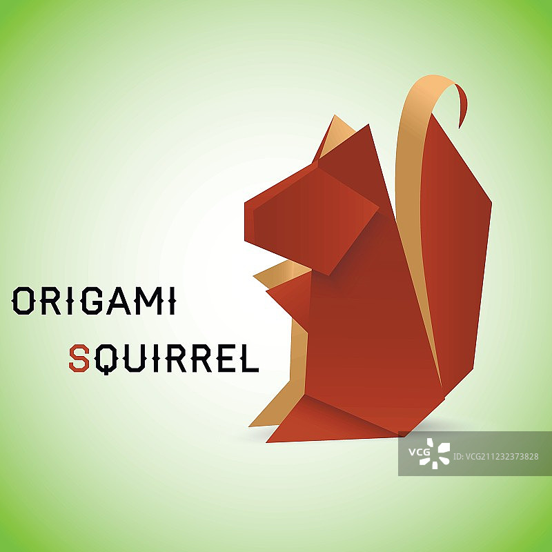 松鼠折纸图片素材