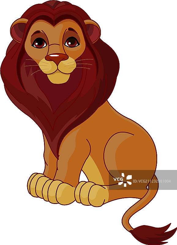 坐着的狮子图片素材