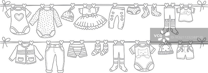 儿童时尚服装图片素材