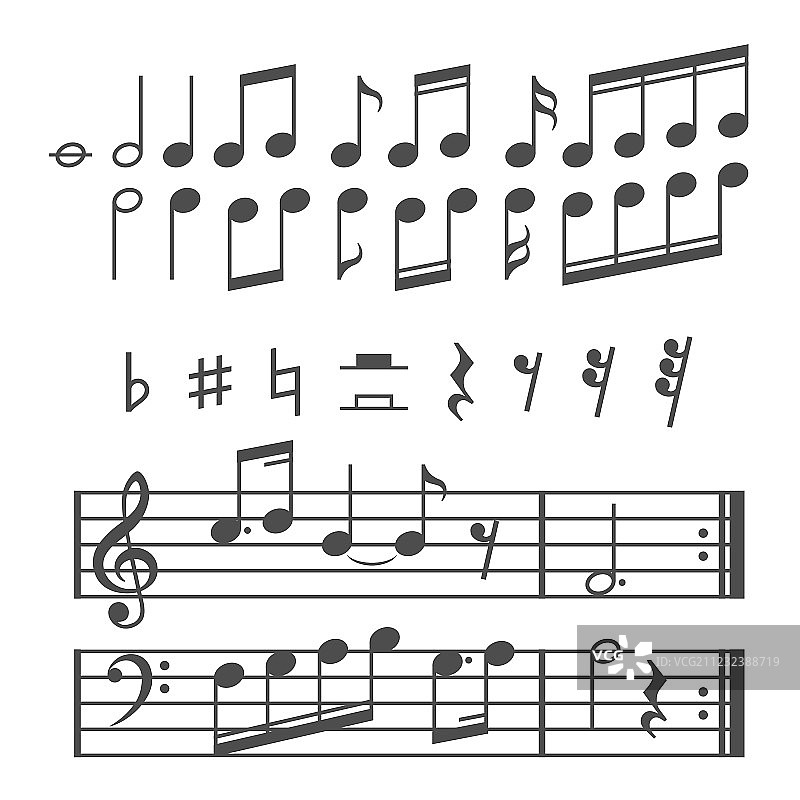 音符与图标合集图片素材
