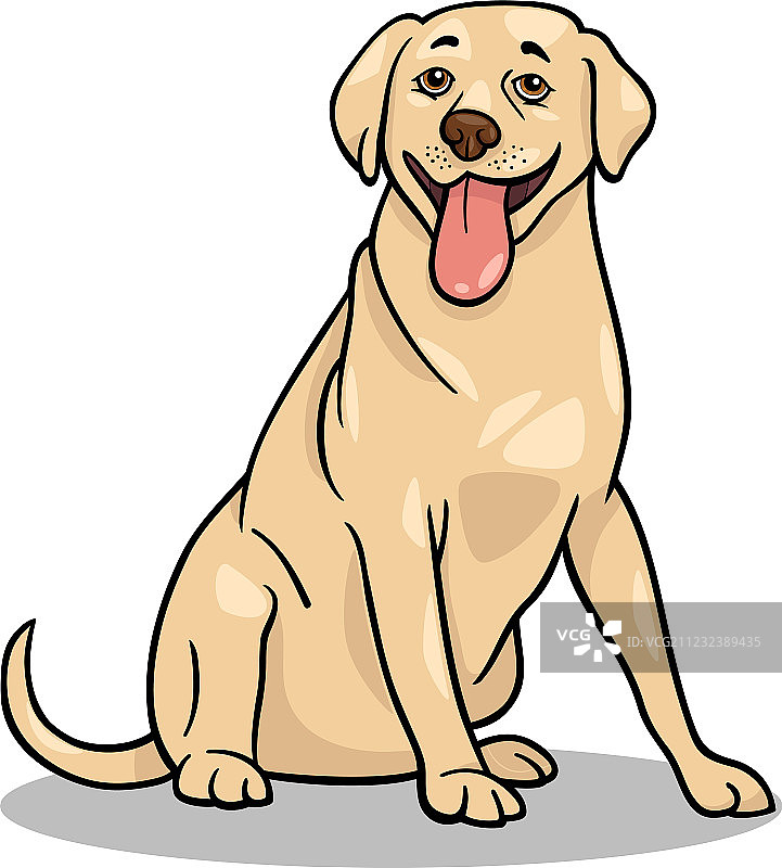 拉布拉多犬卡通图片素材