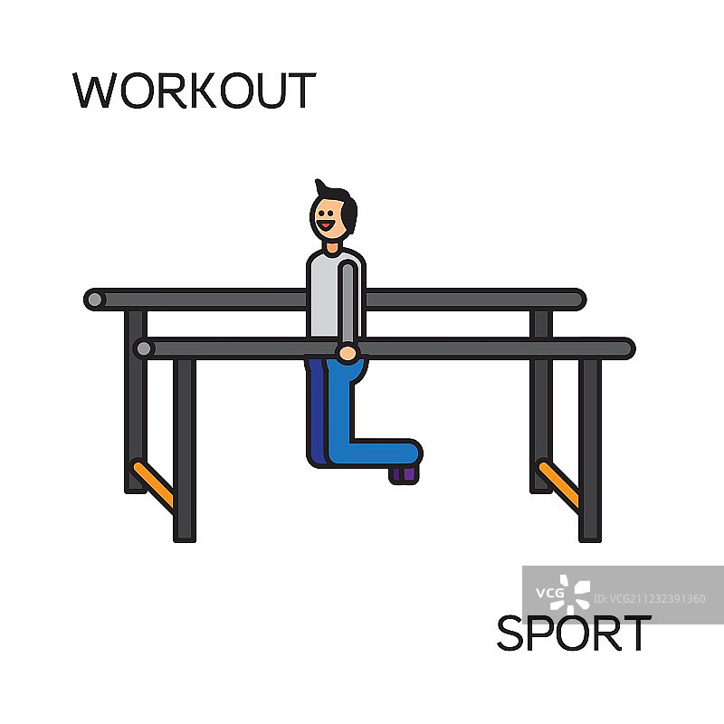 拥有街头锻炼运动器材的男子图片素材