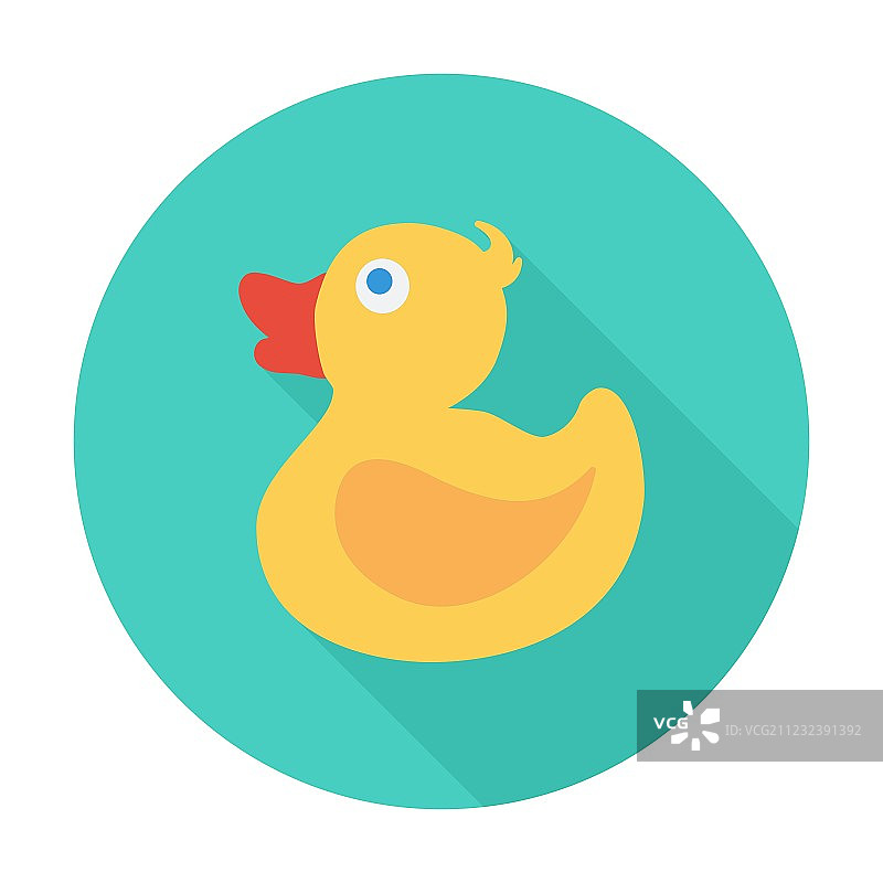 鸭子扁平图标图片素材