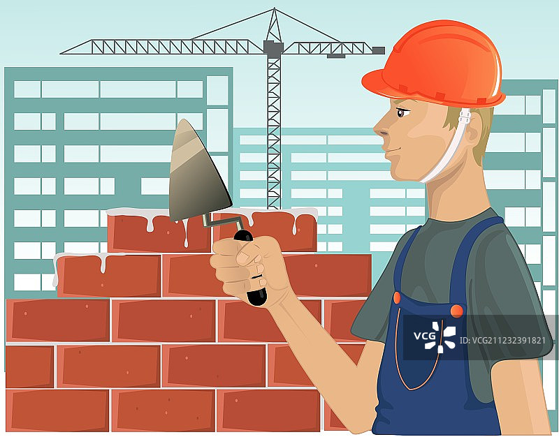 泥刀建筑工人图片素材