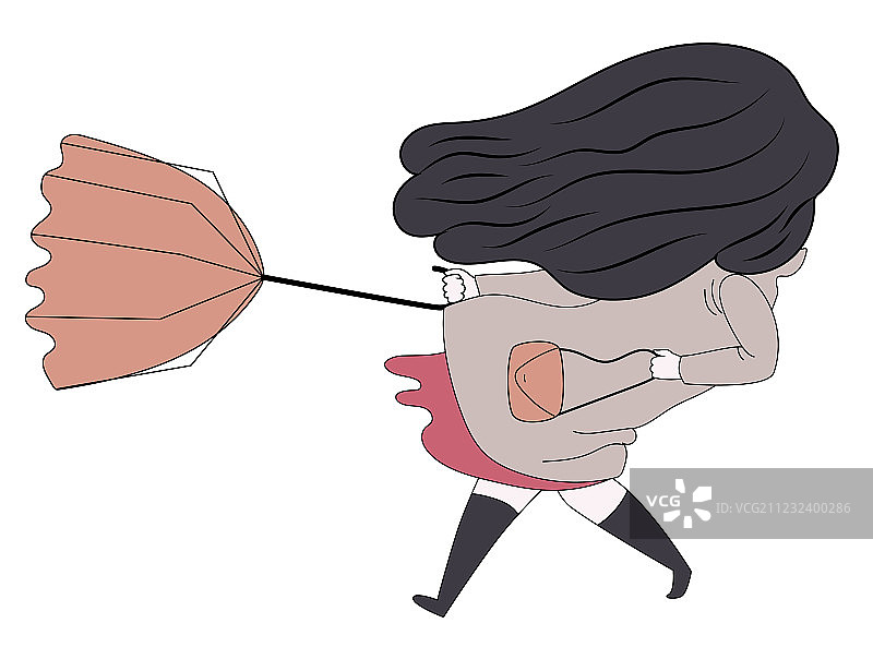 风中的女孩 2图片素材