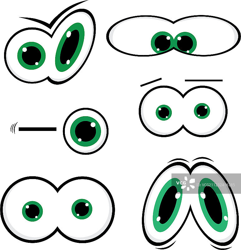 绿色卡通眼睛图片素材