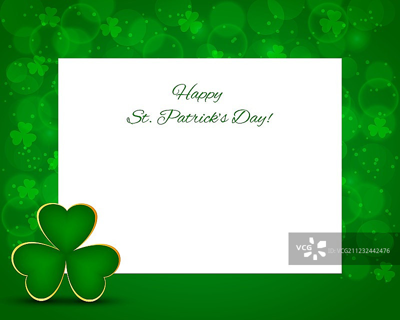 圣帕特里克节背景卡片图片素材