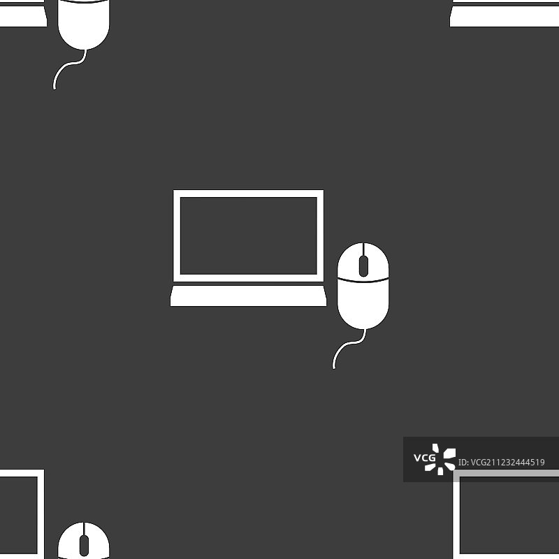 电脑宽屏显示器鼠标标志图标图片素材