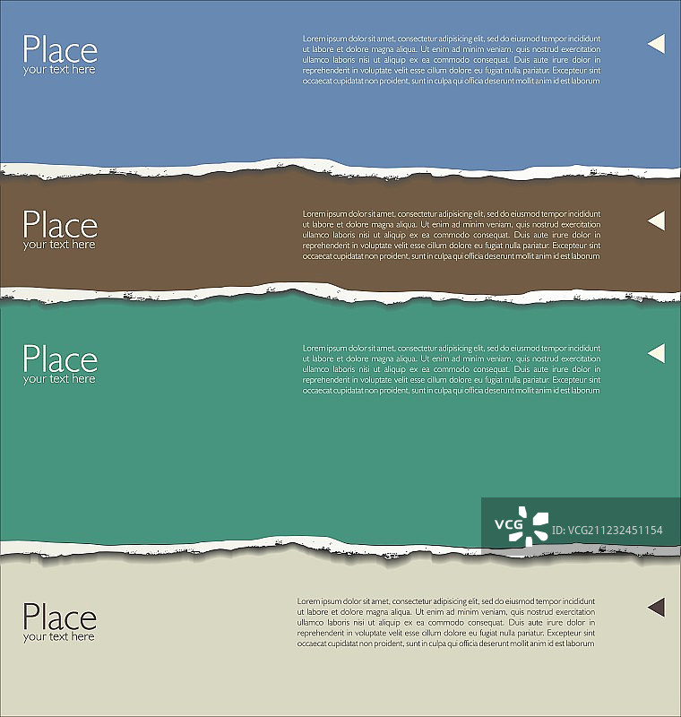 带有文本空间的撕裂纸张背景图片素材