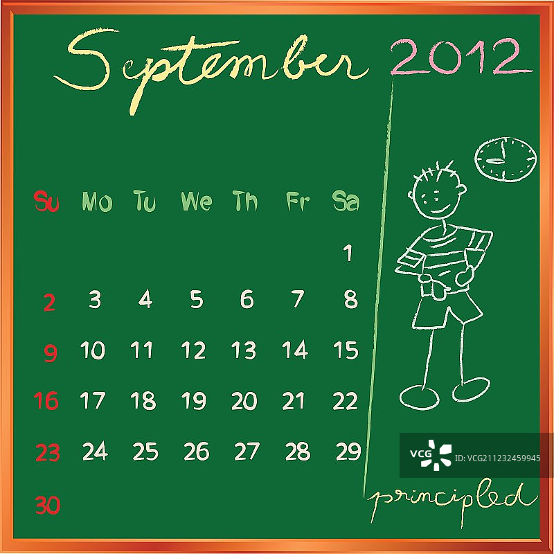 2012年日历黑板图片素材