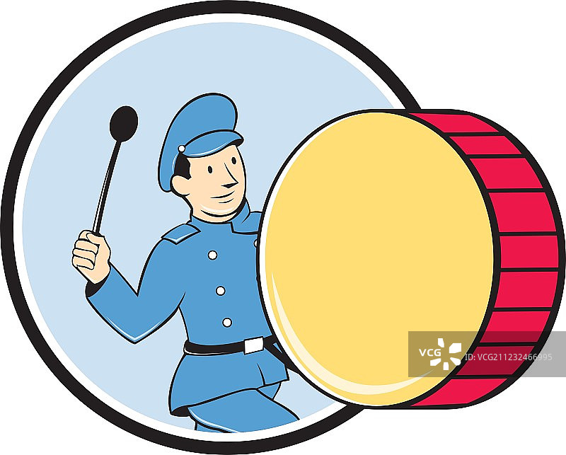黄铜鼓行进乐队鼓手圈图片素材