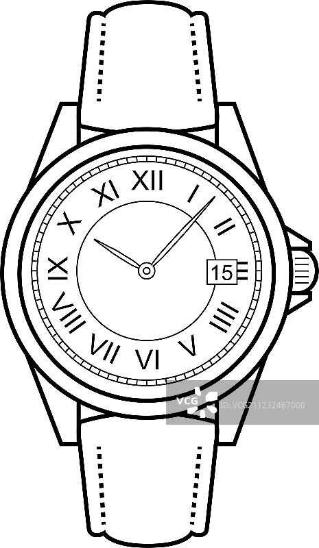 商务风格手表轮廓图片素材