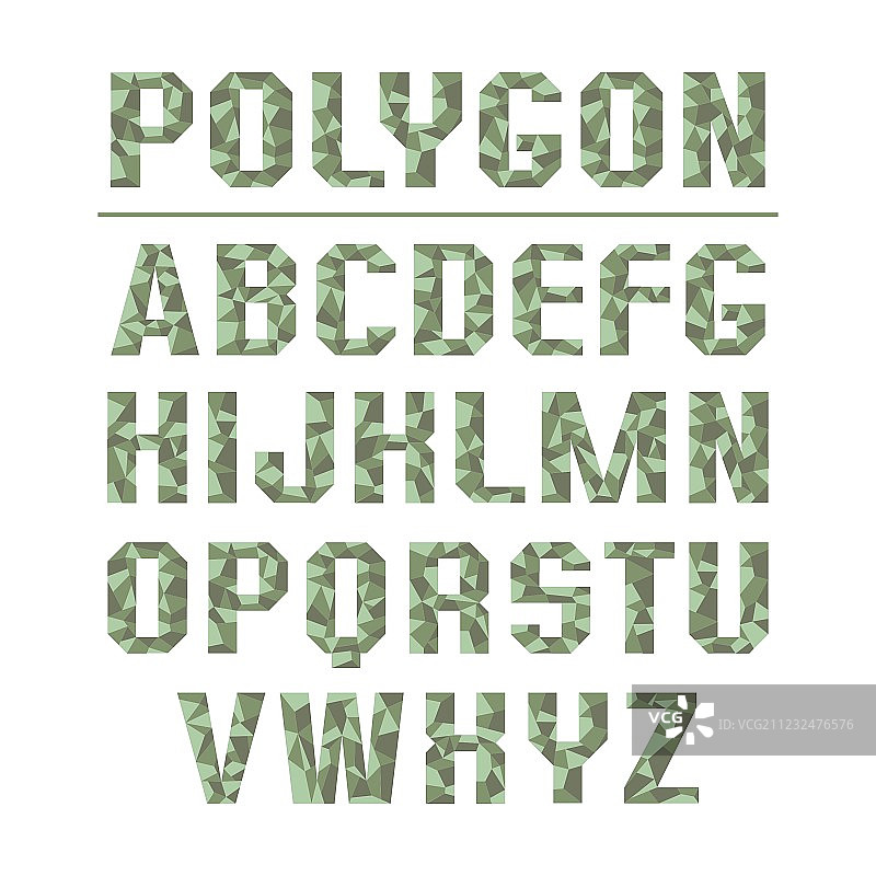 低多边形无衬线字体图片素材