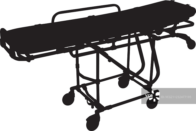 担架轮廓剪影图片素材