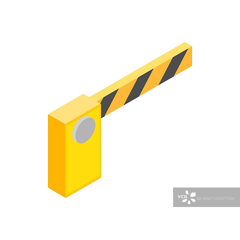 停车场路障 isometric 3D 风格图片素材