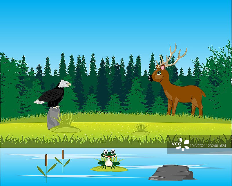 木制河畔图片素材