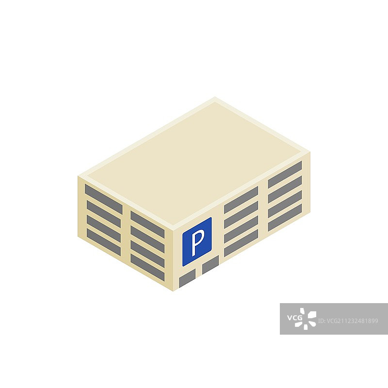 立体风格的停车楼图标图片素材