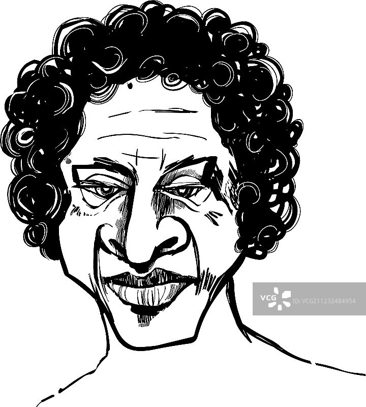 爆炸头男人图片素材