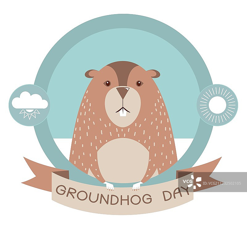 白色背景下的土拨鼠标志图片素材