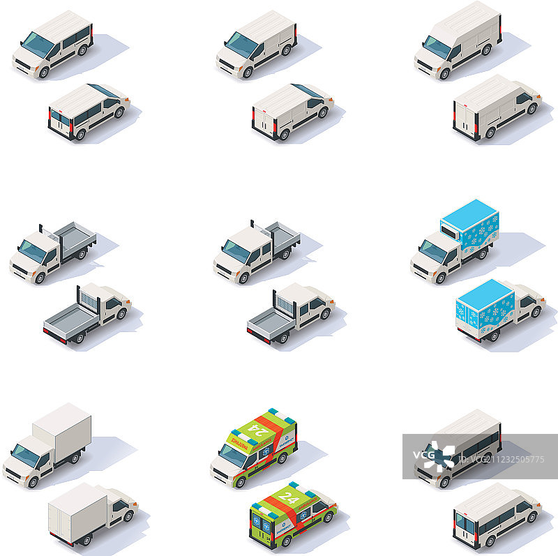 2.5D厢型车合集图片素材