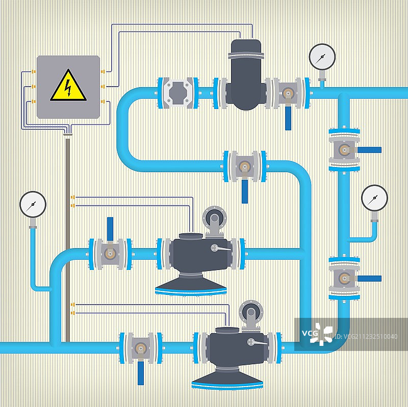 含液态水箱的信息图方案图片素材