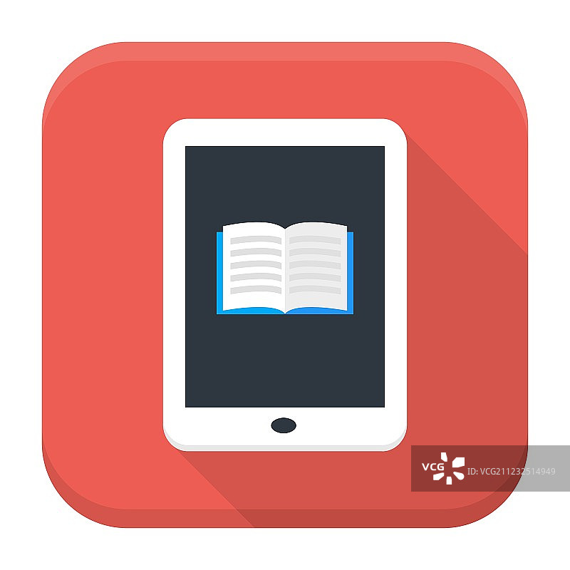 带长阴影的电子书App图标图片素材