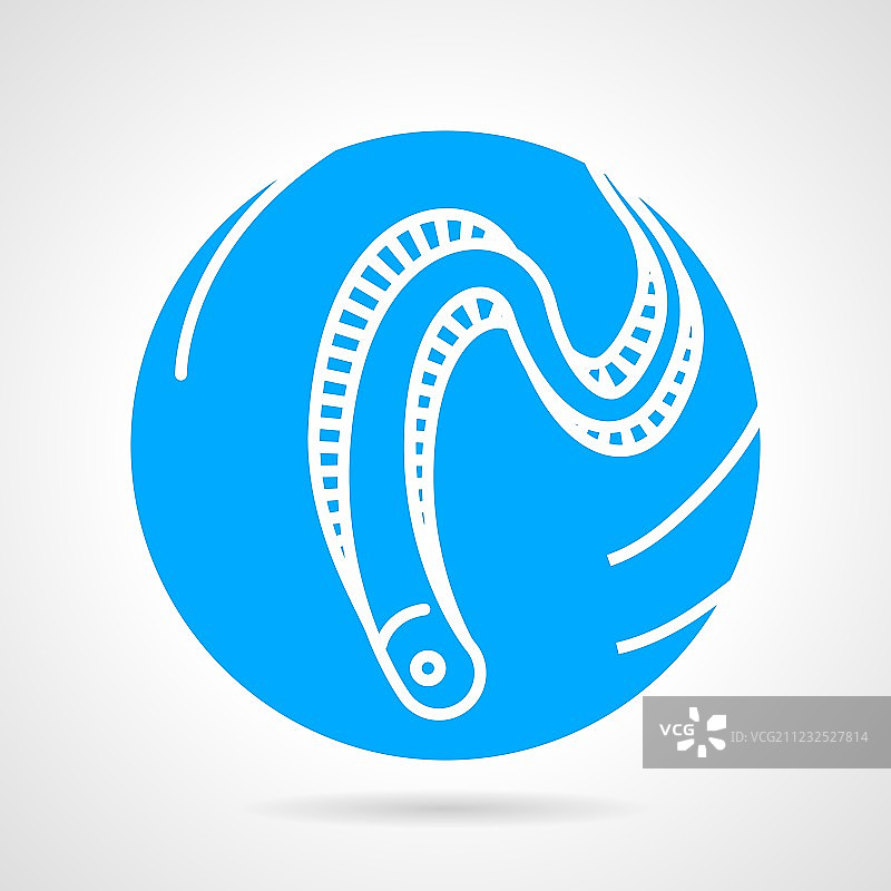 鳗鱼抽象圆形图标图片素材