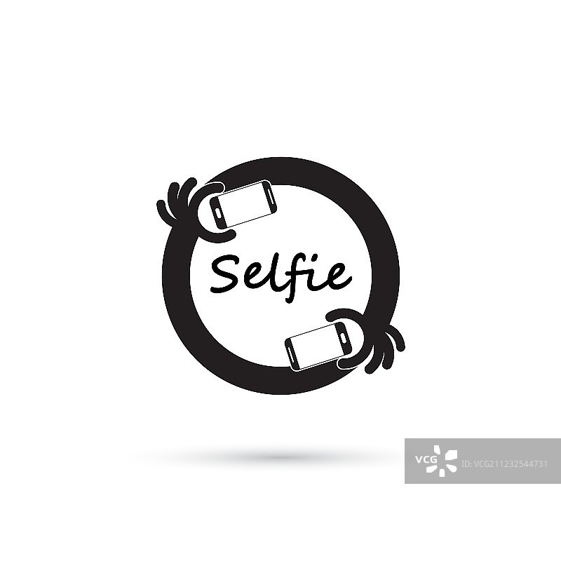 用智能手机自拍图片素材