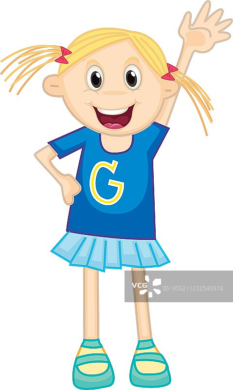 一个女孩图片素材