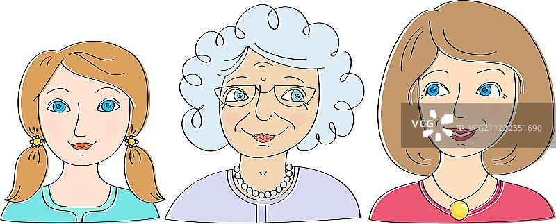 祖孙三代图片素材