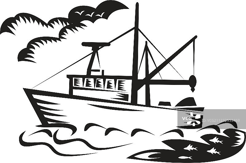 海上的拖船图片素材