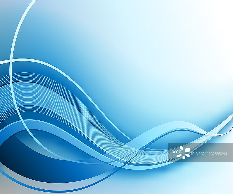 蓝色抽象波浪背景图片素材