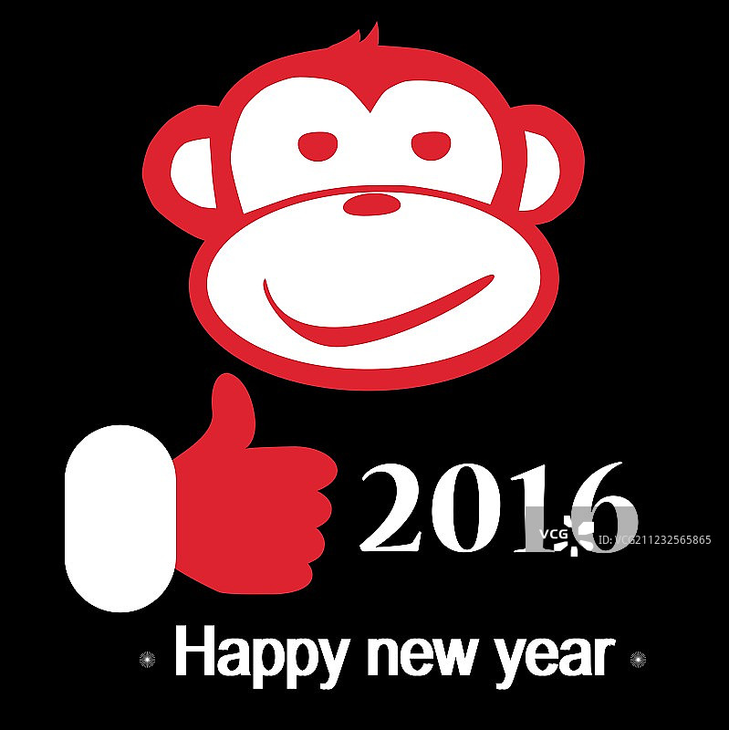2016猴年新年概念符号图片素材