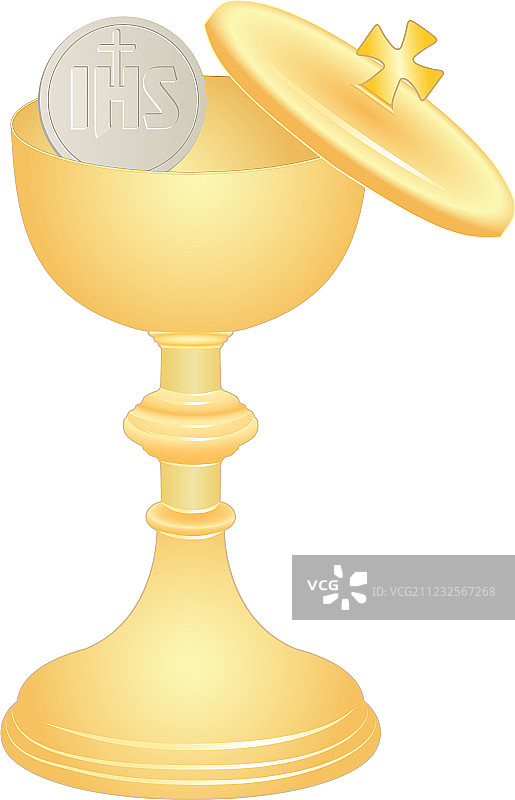 圣餐杯和圣饼图片素材