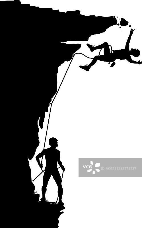 登山者坠落图片素材